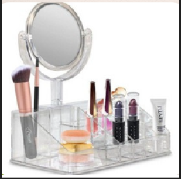 Foto original de referencia del organizador de maquillaje con espejo