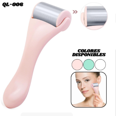 Rodillo facial QL-006 con cabezal de acero inoxidable y mango ergonómico
