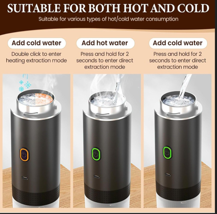 Modos de preparación de la cafetera con agua caliente o fría
