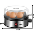 Hervidor eléctrico de huevos SOKANY con tapa transparente e interruptor frontal