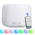 Difusor humidificador blanco con control remoto y luces LED de colores
