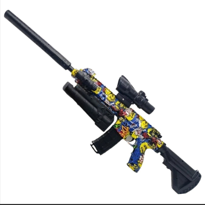 Lanzador eléctrico de bolas de gel M416 T14A con estampado multicolor