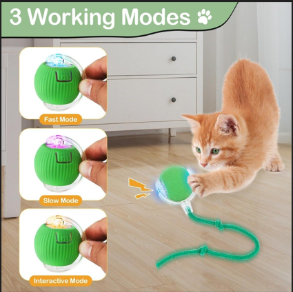 Tres modos de juego de la pelota automática para gatos