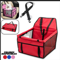 Asiento plegable para mascotas en carro con ejemplos de uso