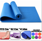 Tapete de yoga con medidas 173 por 61 cm y grosor de 8 mm