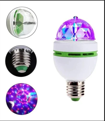 Bombillo LED RGB giratorio para Navidad y fiestas