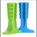 Cepillo dental mordedor para perros en verde y azul