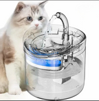 Fuente transparente tipo grifo con gato