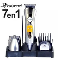 Kit de afeitadora Gemei GM-580 con máquina, cabezales y peines en base