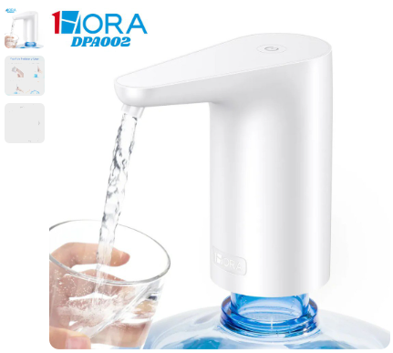 Dispensador automático recargable 1Hora DPA002 para botellón con salida de agua