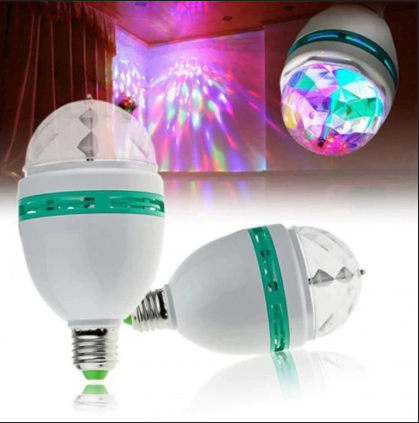 Bombillo LED RGB giratorio para Navidad y fiestas
