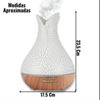Imagen con medidas aproximadas del difusor craquelado