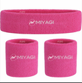 Set Miyagi fucsia con balaca y dos muñequeras