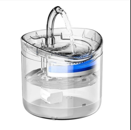 Fuente automática transparente para mascotas
